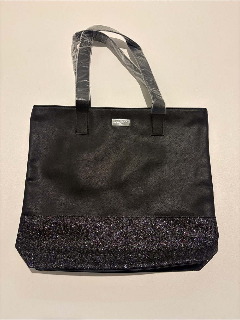 Jimmy Choo Perfume Black Tote with Glitter Bottom